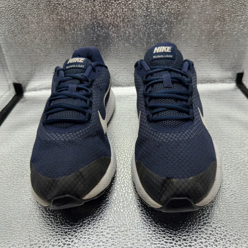 Size 12 Nike RunAllDay Running Shoes Mens Navy Blue Good 898464-404 Low Top